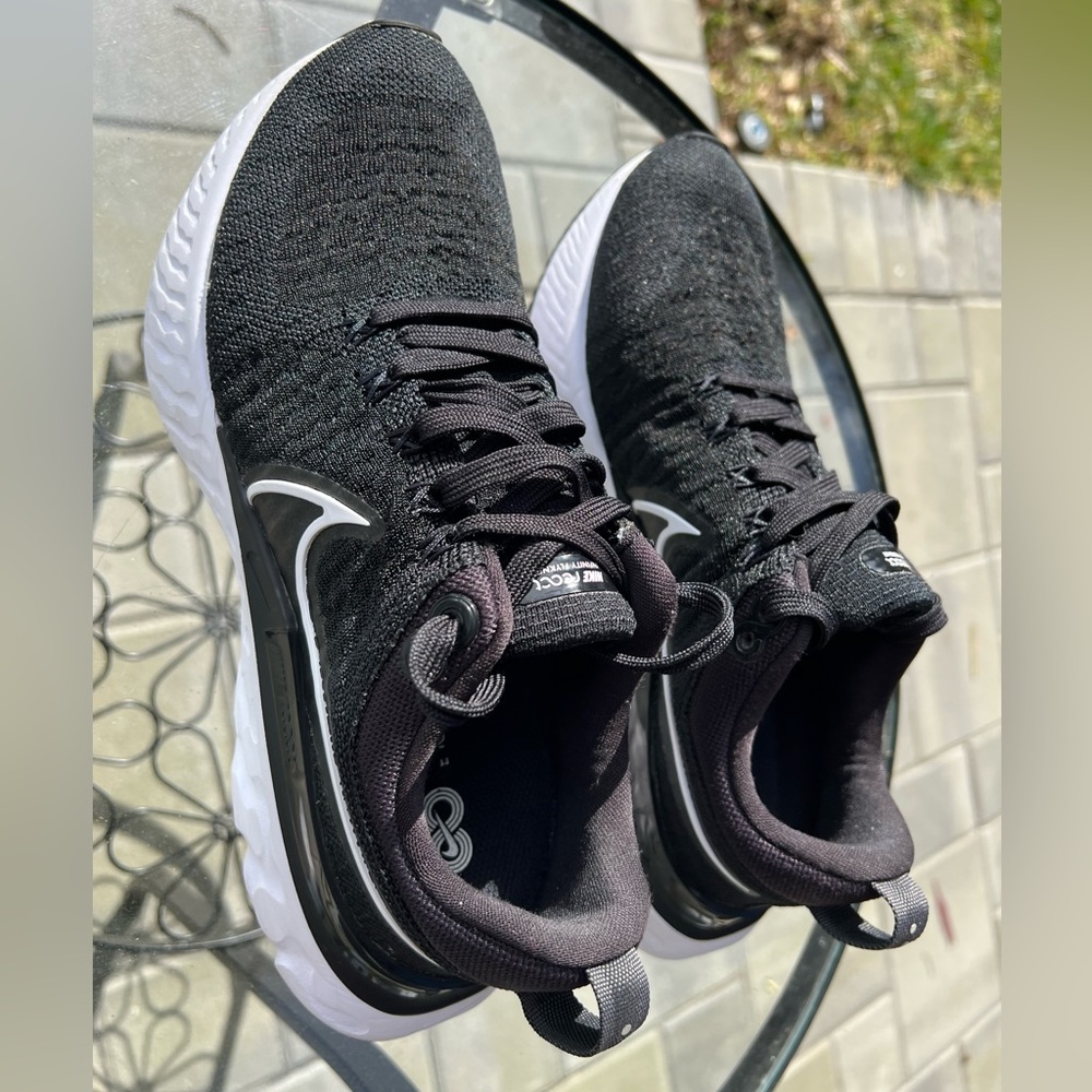 Nike React Infinity Run Flyknit 2 Running Black White Shoes Men’s Size 7.5